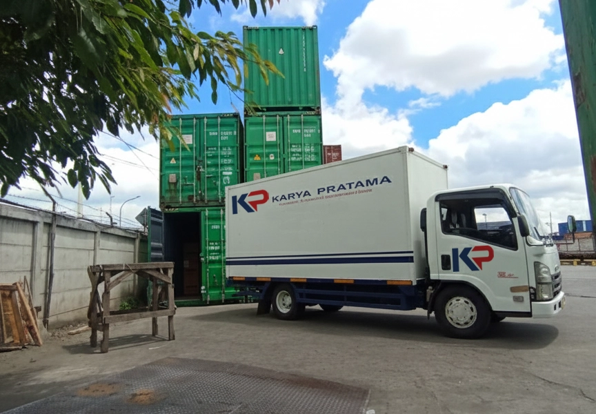 Truk KP Sedang Stuffing