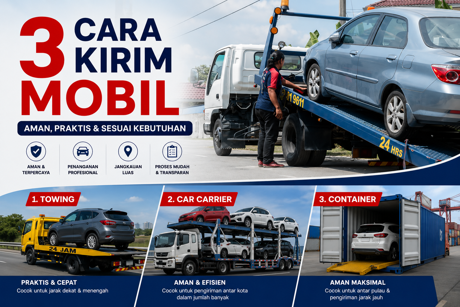 3 cara kirim mobil